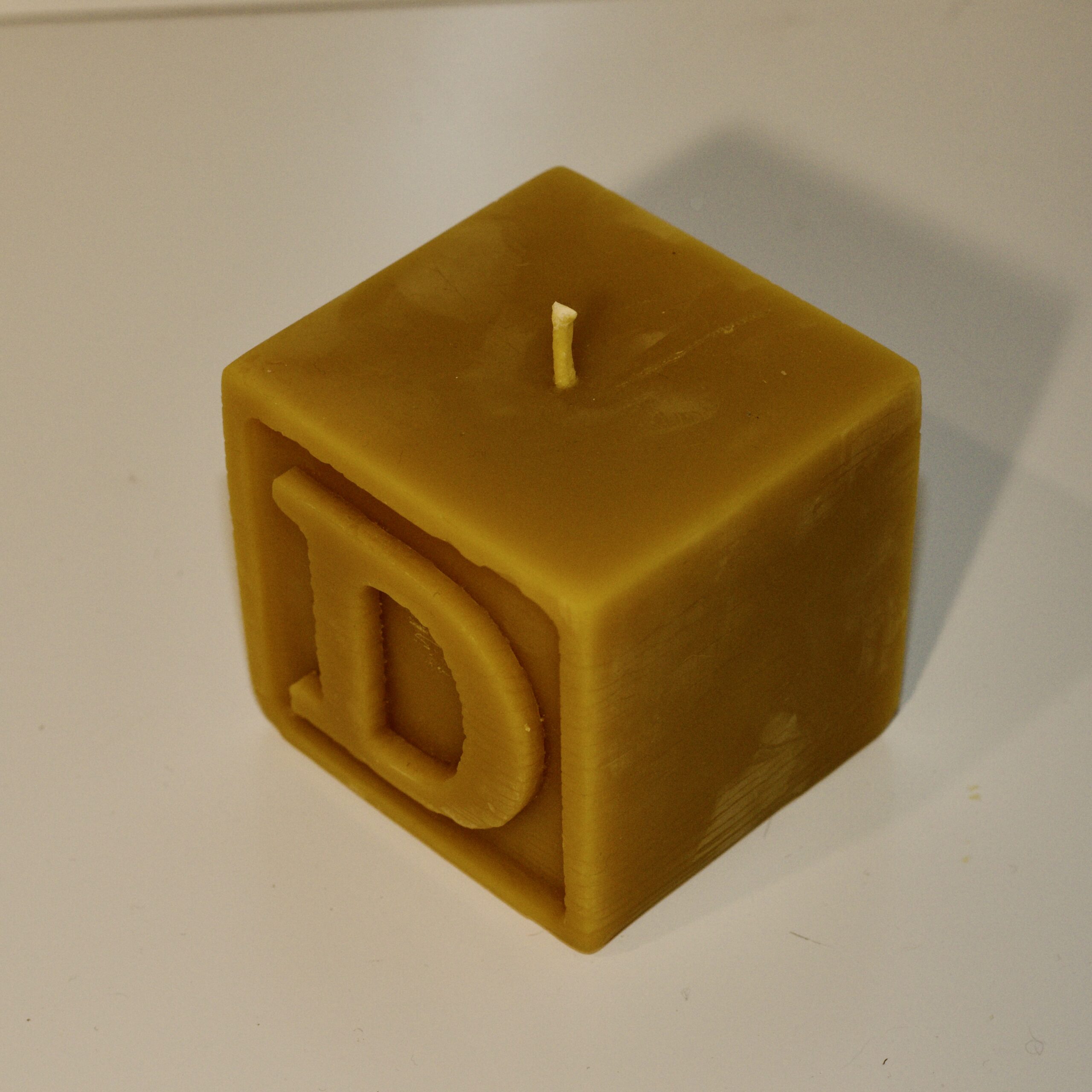 Letter Block Beeswax Candle - Image 3