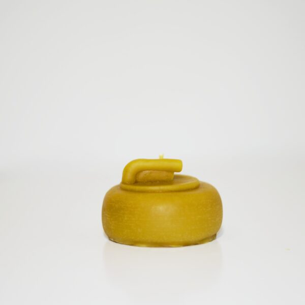 Curling Stone Beeswax Candle