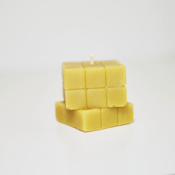 Rubik's Cube Beeswax Candle