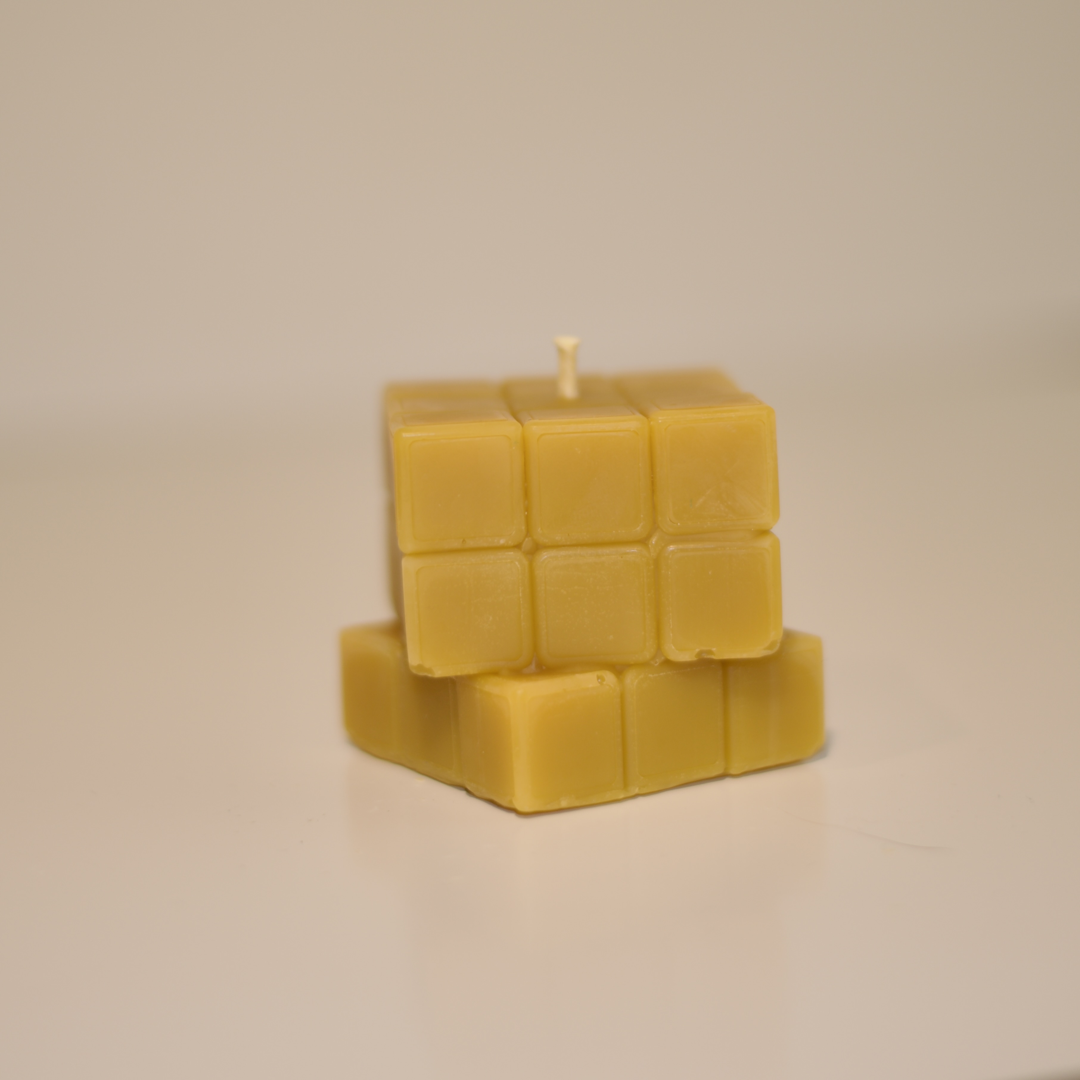 Rubik's Cube Beeswax Candle